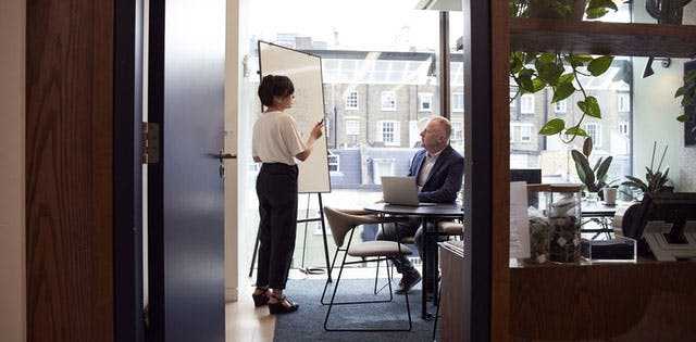 Business consultant presenting